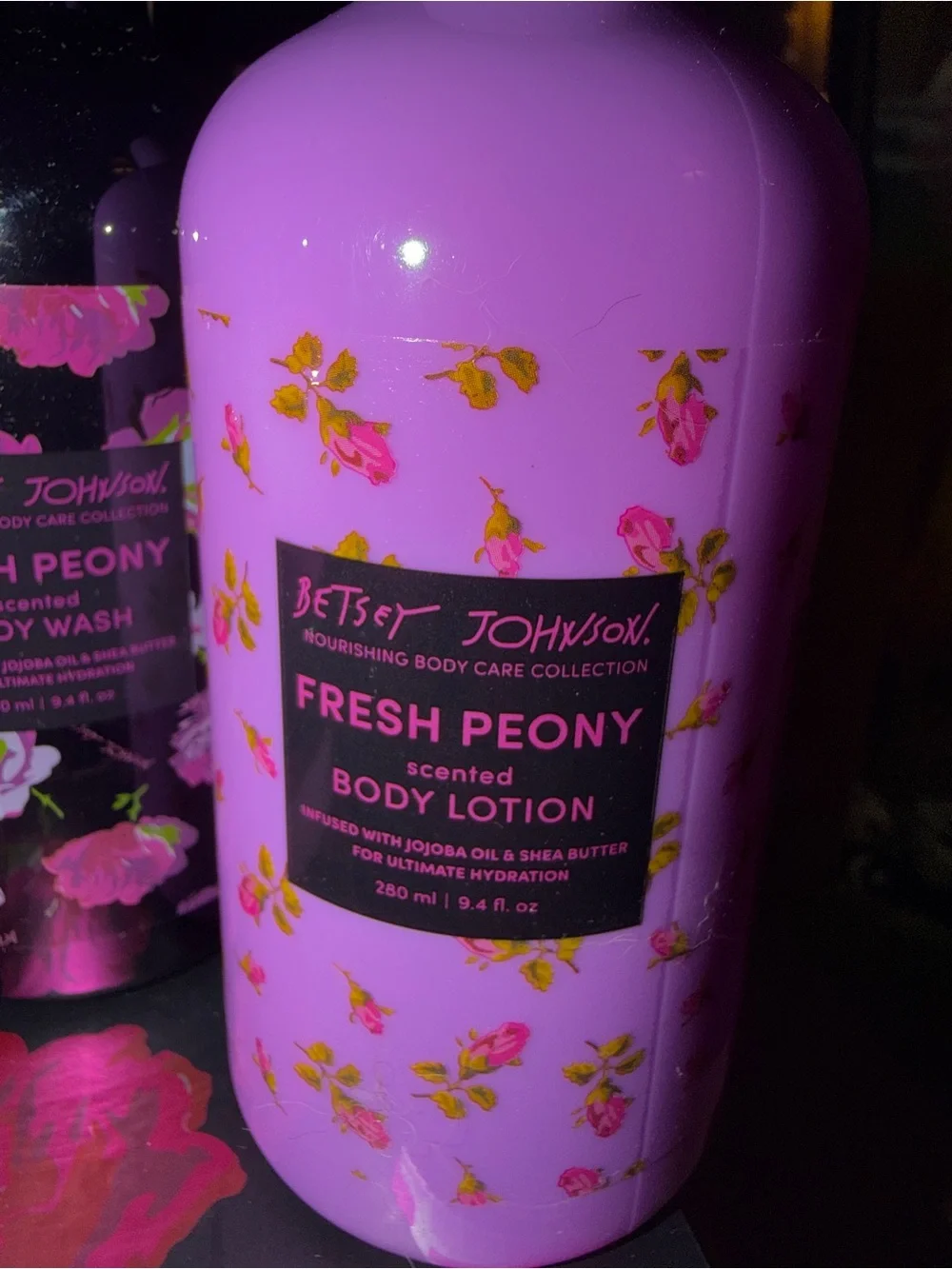 Betsey Johnson Fresh Peony 4-Pc Body Care Gift Set Lotion Wash Scrub Butter